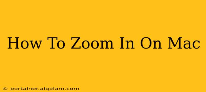 How To Zoom In On Mac